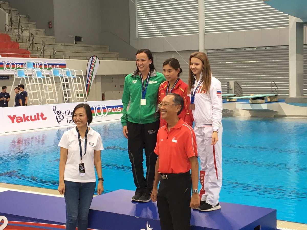 shamrock_diving's tweet photo. @cryan_clare for Team Ireland 🇮🇪 smashed her 3m final out in Singapore for the FINA Grand Prix. 🥈 place and for a second time this weekend a lifetime best score of 300.85!! Congratulations Clare - you deserved that #FINAGrandPrix #Singapore2018 #teamIreland https://t.co/dLVmUXyTnR