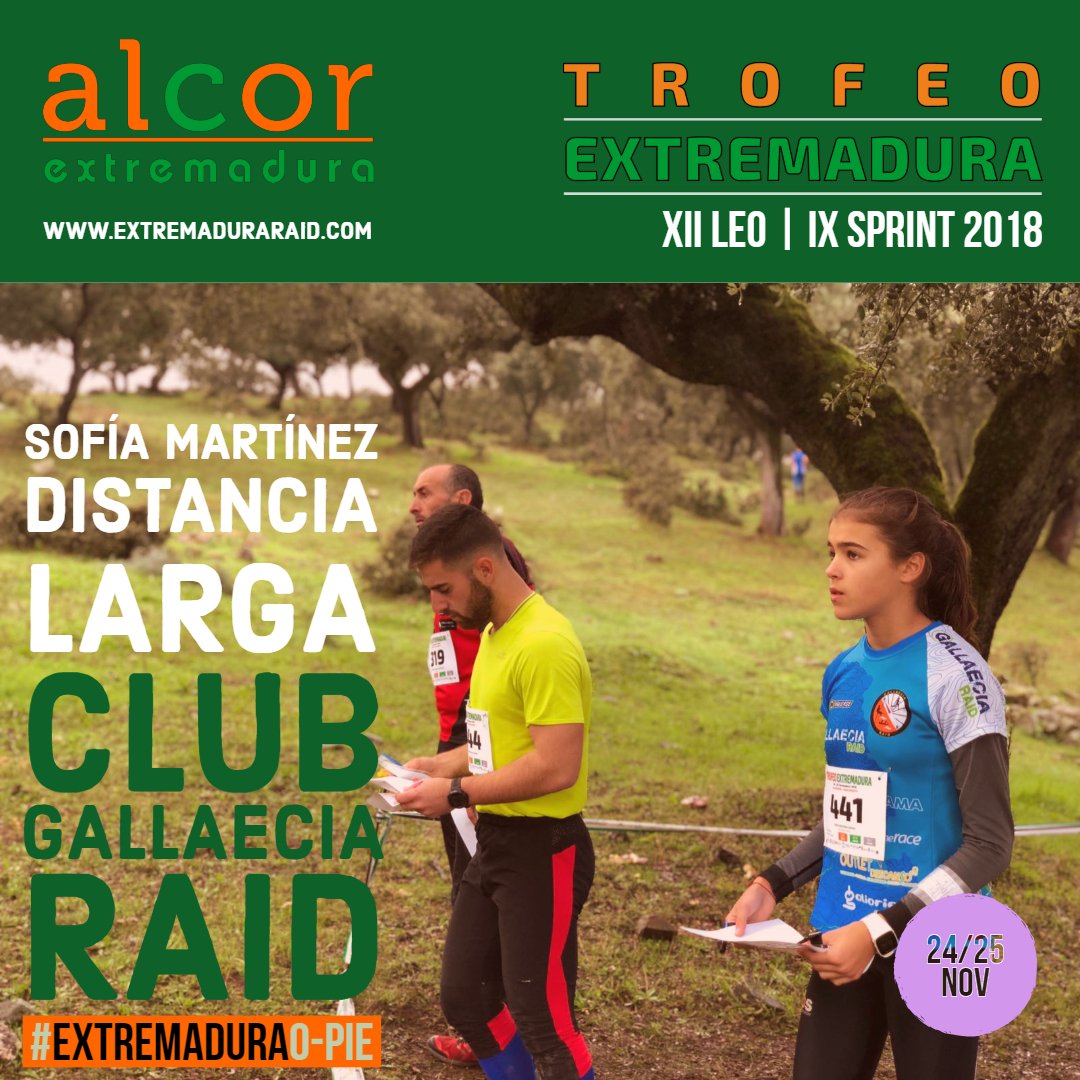 Una de las corredoras de Distancia Larga del #trofeoextremaduraleo2018, #LEO2018, Sofía Martínez, del Club <a href="/GallaeciaRaid/">GallaeciaRaid</a> . Juventud y Deporte.
<a href="/fedo_org/">FEDO</a>  #orienteering #orientación #Extremadura #Barcarrota #Alconchel #AlcorExtremadura #MiDeporteEnTVE