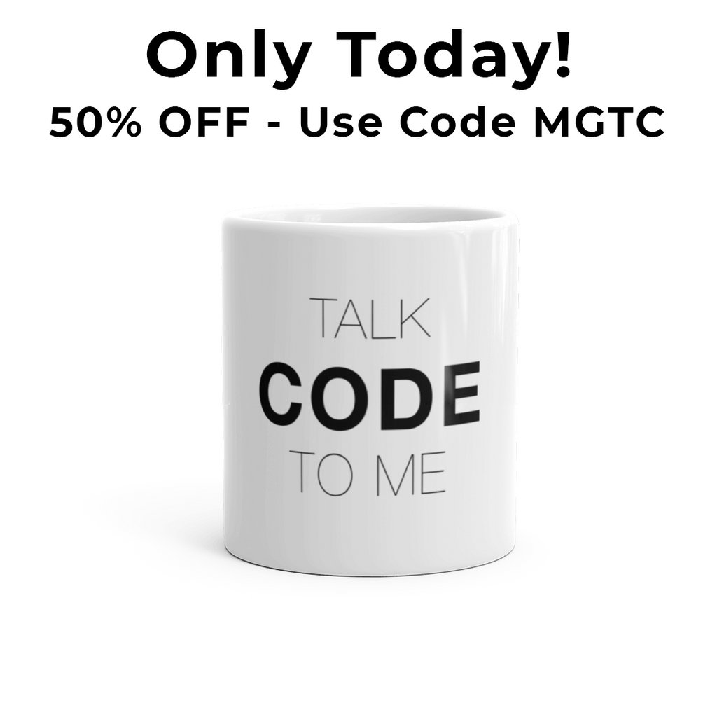 CodingAttitude's tweet image. Black Friday Weekend :: Talk Code To Me Mug at 50% OFF - Only 7.5 USD
Only Today 😱😱 - Use Code MGTC
➡️ codingattitude.com/product/talk-c…
#coding #codinglife #codingisfun #codingislife #programming #codinglove #programminglife #programmingisfun #programmingstudents