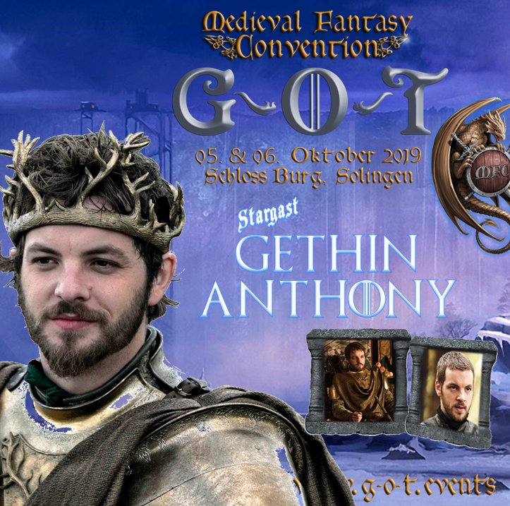 MedievalCon's tweet photo. +++neue Gastbekanntmachung+++
 +++MFC-Exclusive+++G-O-T+++
 Ein Baratheon kommt nach Solingen !
 GETHIN ANTHONY @GethinAnthcny 
 #gethinanthony #renlybaratheon #gameofthrones #got #MFCon #medievalfantasycon #Solingen #schloss_burg #mfcexclusive #eisernerthron https://t.co/TTMNbort1B