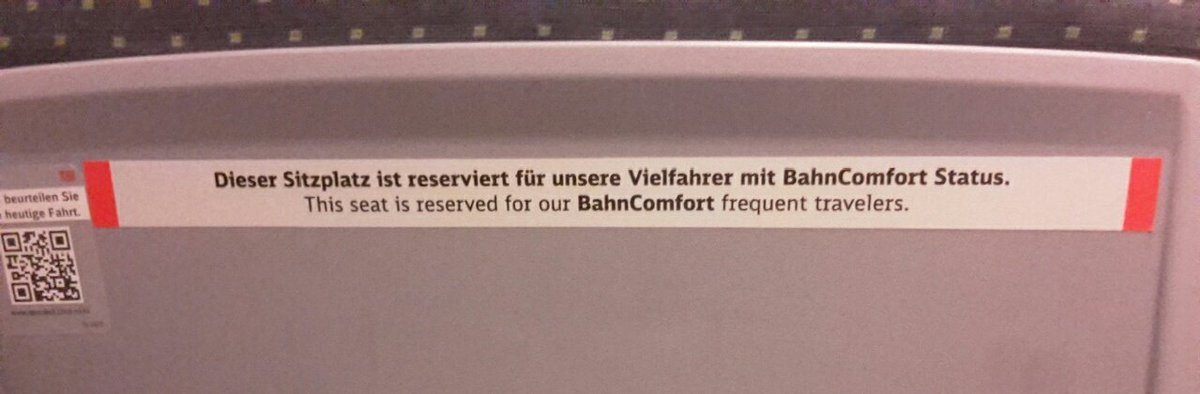 Georg Schelbert Ja So Wird Es Langsam Etwas Mit Dem Bahn Comfort System Ice Db Bahn Ffm Berlin