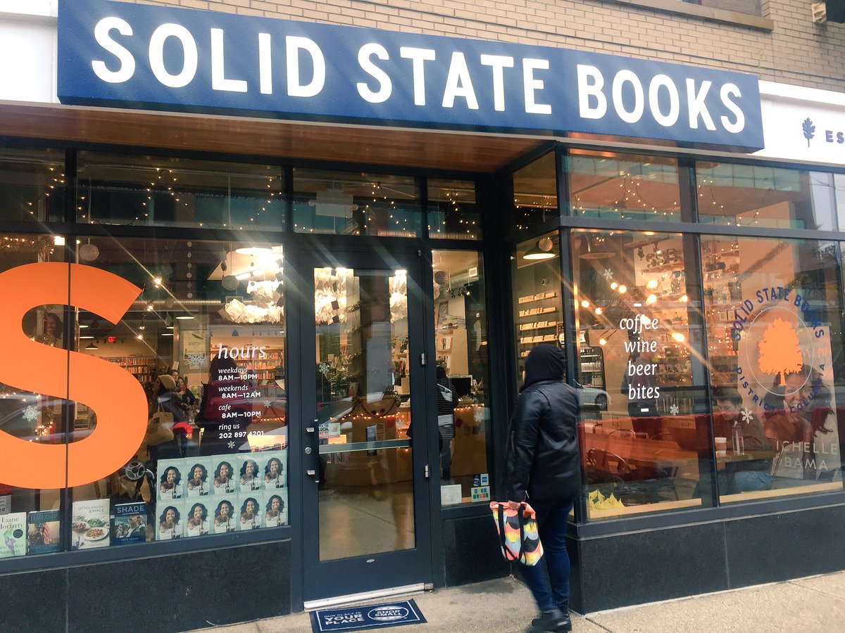 spinesvines's tweet photo. 3rd STOP
๐ @solidstatedc
@Lupita_Reads & I moderate @LITonHSt and this is our home ๐๐ฝ
Such an awesome space! Great #wine, beer, pastries, kids play area ...and #books!
#spinesvines #LITonHSt #bookboosshopsmall #solidstatebooks #shopsmall #indiesfirst #smallbusinessaturday https://t.co/T72vJlmKzp