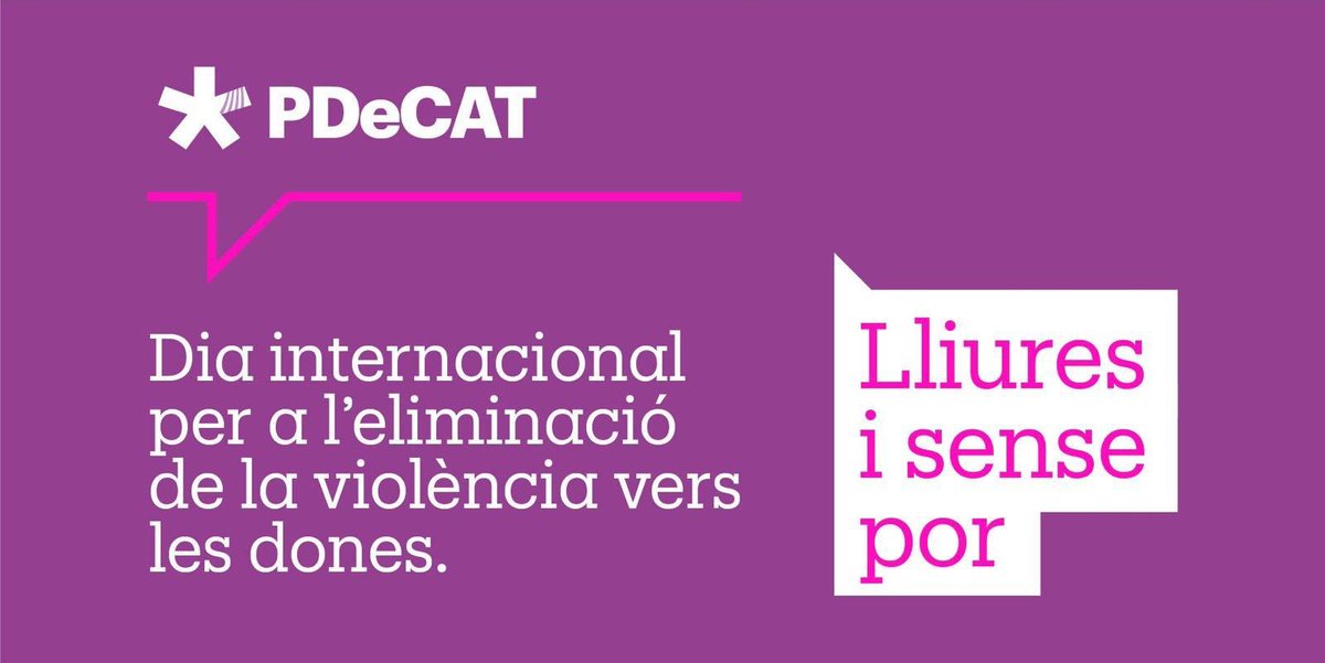 PDCSentmenat's tweet photo. 💜avui #25Nés el Dia Internacional per a l’eliminació de la violència vers a les dones. “Les dones tenim dret a viure lliures de violències sexuals” #lliuresisensepor #nomésSiésSi #NiUnaMenys https://t.co/ozlArh3Dsg