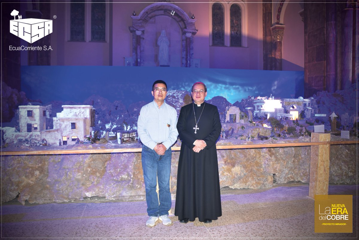 EcuaCorrienteSA's tweet photo. #ECSA impulsa la cultura y el turismo en la región sur del país mediante el apoyo económico para la implementación de un pesebre gigante en la catedral de #Cuenca, acogiendo el pedido de la Arquidiócesis. 

#ProyectoMirador #MineríaResponsable 1/2 https://t.co/axWe3S2CQe