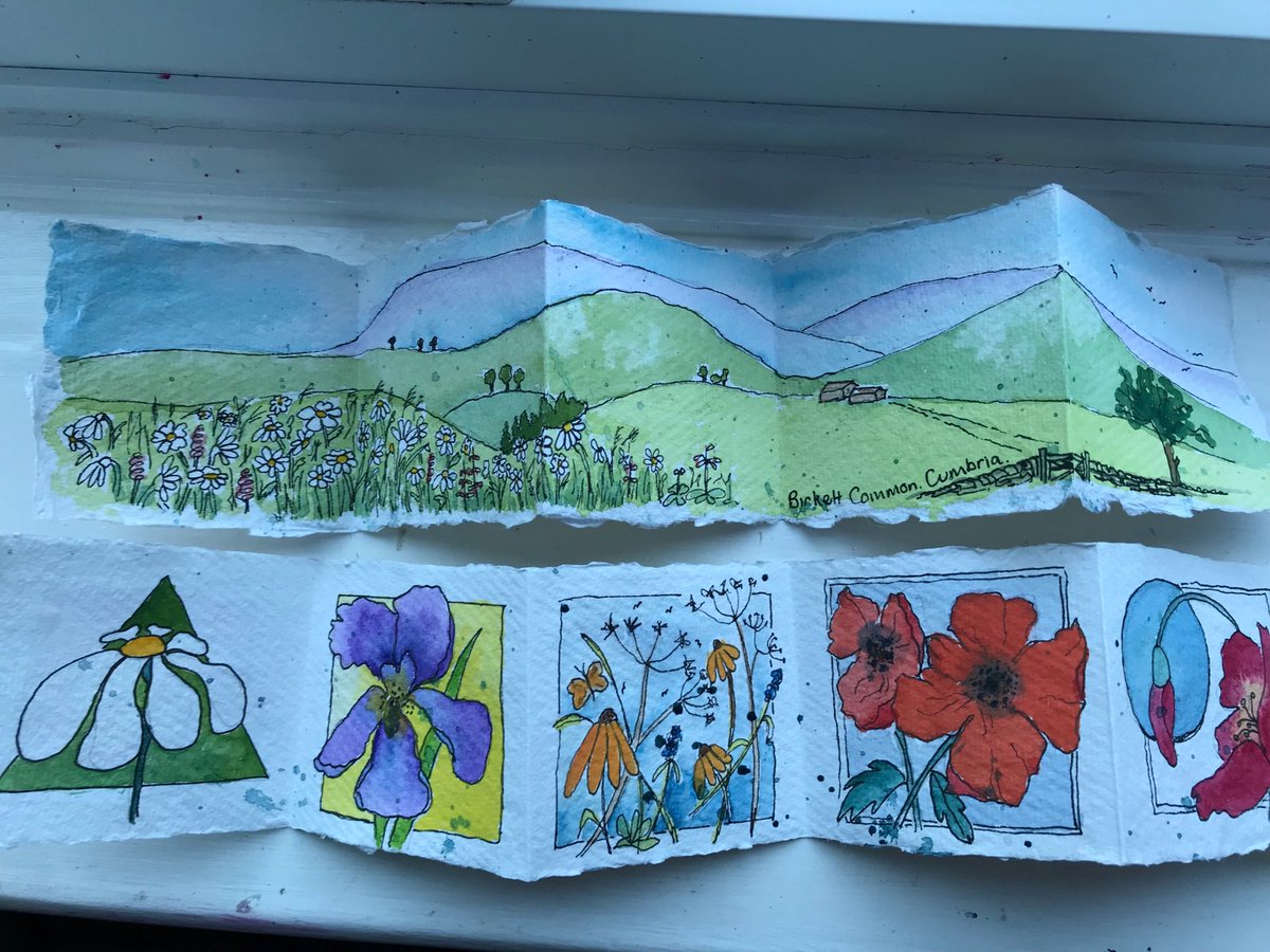 carlonoswad's tweet photo. #messing about with #Watercolour and #khandi paper #flowers https://t.co/HPPvMAjynK
