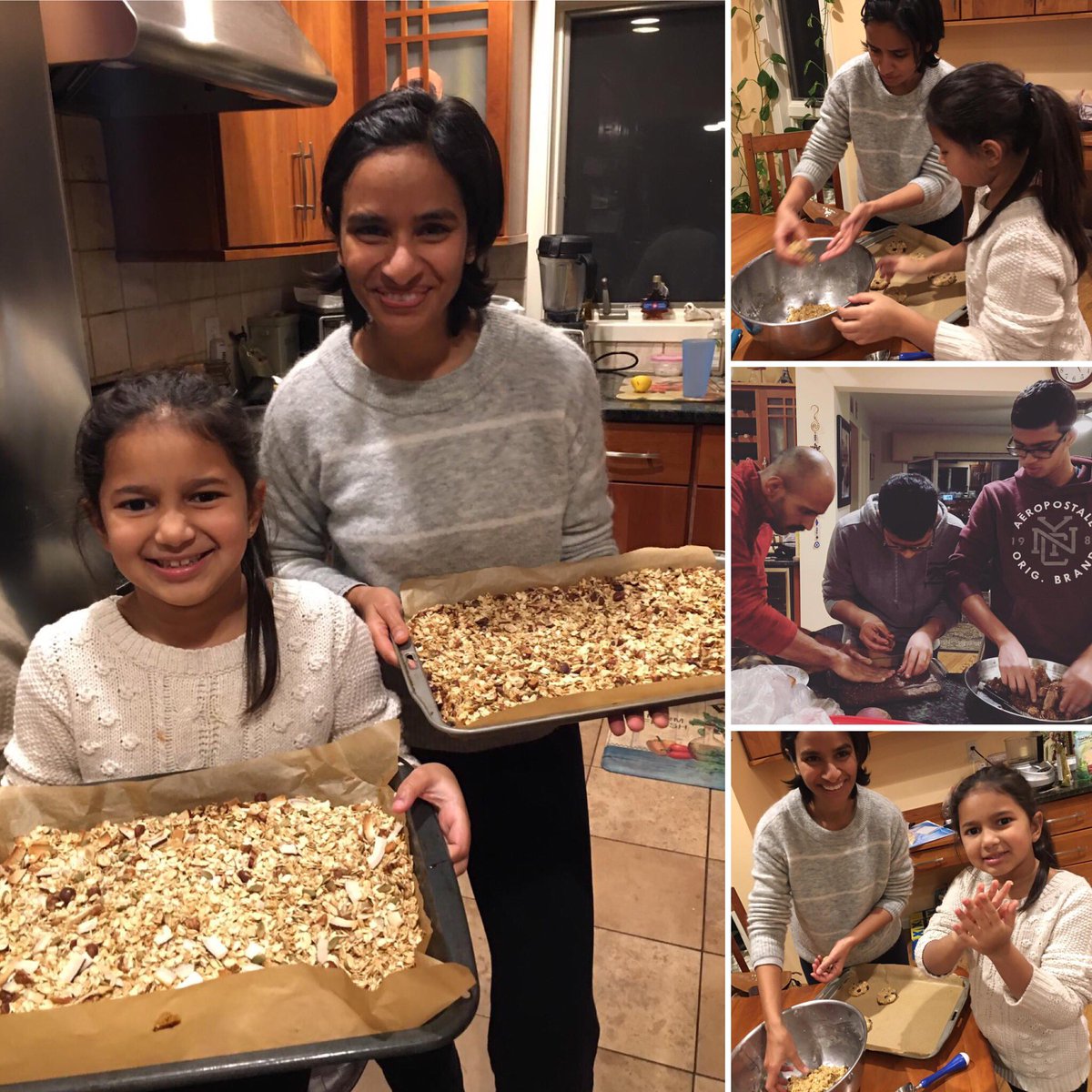 weekend_kitchen's tweet photo. A fun evening of baking with kids :-)
.
we made granola, cookies, and date bars in different flavours!
#weekendkitchen #bakingwithkids #cookingwithkids #kidsfood #oats #oatmeal #foodandtravel #usadiaries #datebars #healthyfood https://t.co/BwIeEJ74aL