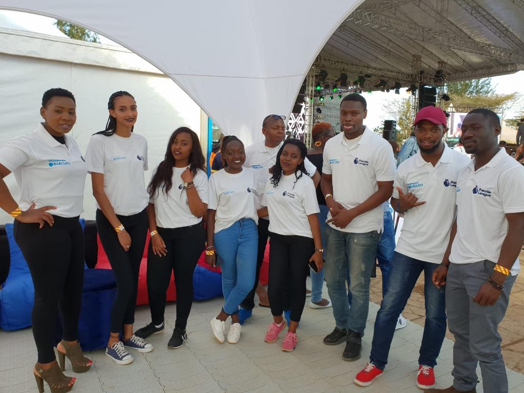 AbsaKenya's tweet photo. Our brand ambassadors having fun at the activation tent. @KorogaFestival #RobbieInKenya #SuperFansUnited https://t.co/l4sb0RVcvs