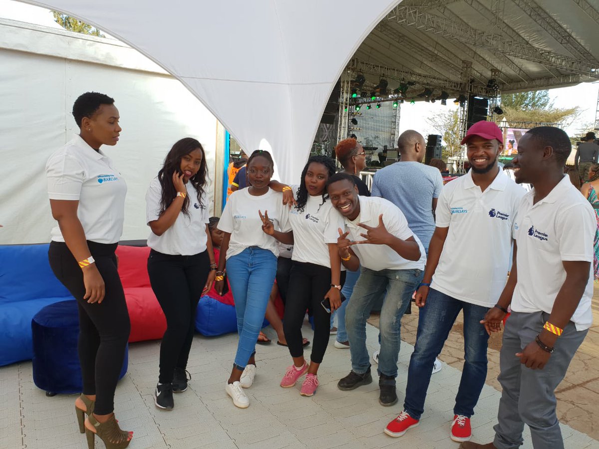 AbsaKenya's tweet photo. Our brand ambassadors having fun at the activation tent. @KorogaFestival #RobbieInKenya #SuperFansUnited https://t.co/l4sb0RVcvs