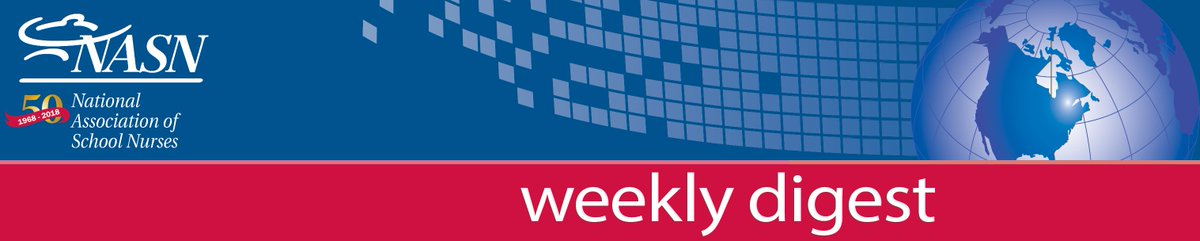 The lastest NASN Weekly Digest showcases the impact of school nursing, flu and infection prevention resources, NASN publications and webinars, Membership Minute videos, and new physical activity guidelines, NASN2019 e-Poster abstracts deadline, and more! conta.cc/2QKasuS