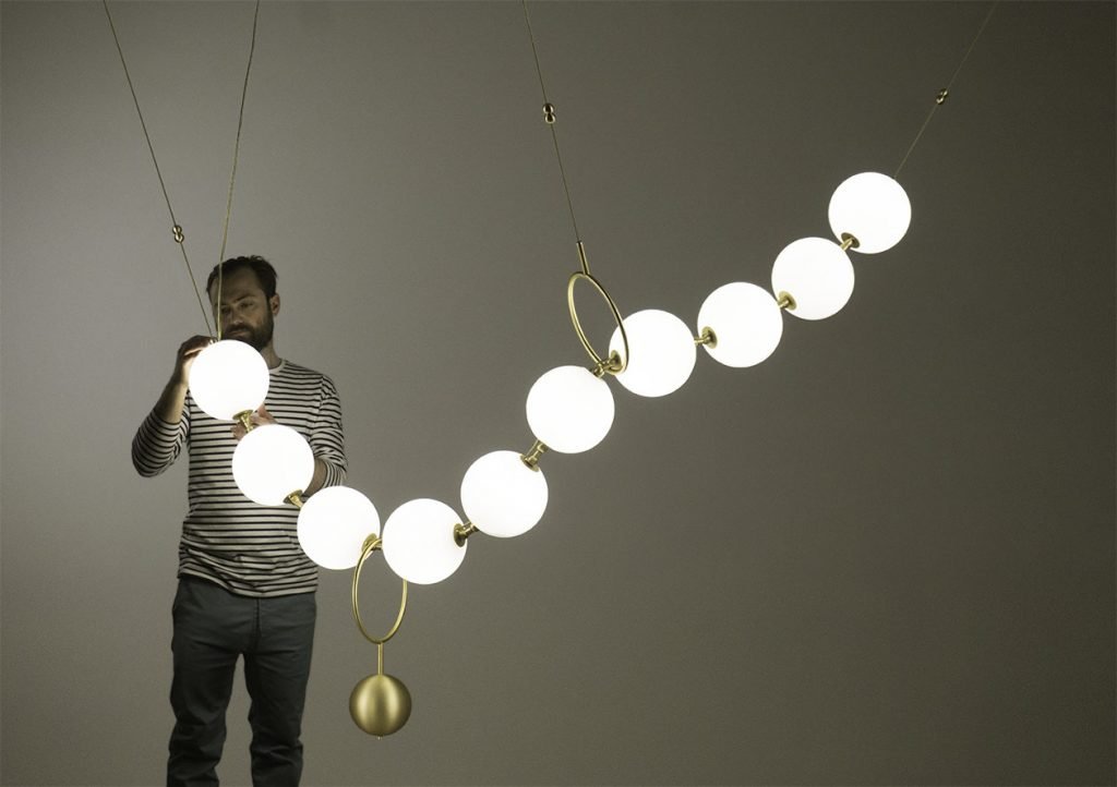 elenaplusdeco's tweet photo. "Coco" by @laroseguyon, a piece of jewellery, not just a light. 
See more photos on +deco blog:
https://t.co/qRh9BoQCYc https://t.co/PfYv2UPASn