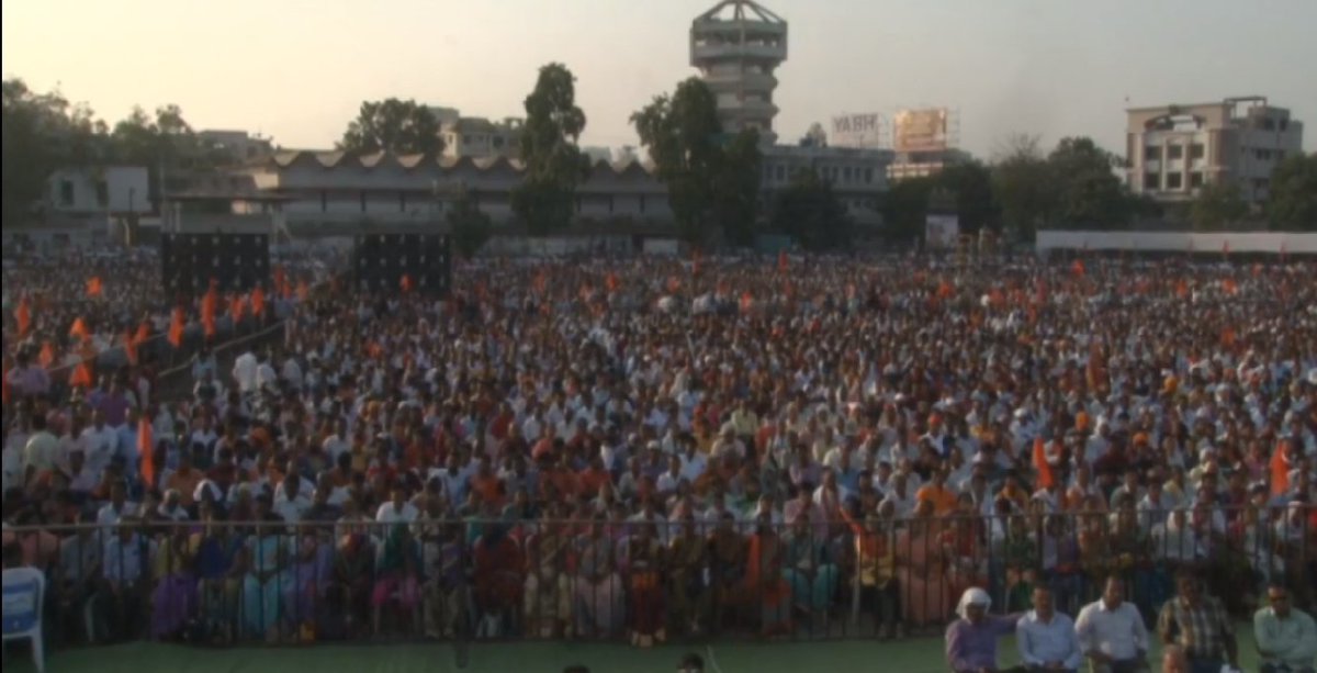 MddNagpur's tweet photo. विशाल संख्या में राम मंदिर निर्माण हेतु हुंकार सभा, नागपुर में उपस्थित श्रीराम भक्त ! जय श्रीराम | जय जय श्रीराम ! #MandirWahinBanayenge  #JaiShreeRam https://t.co/yj6hYnD1VE