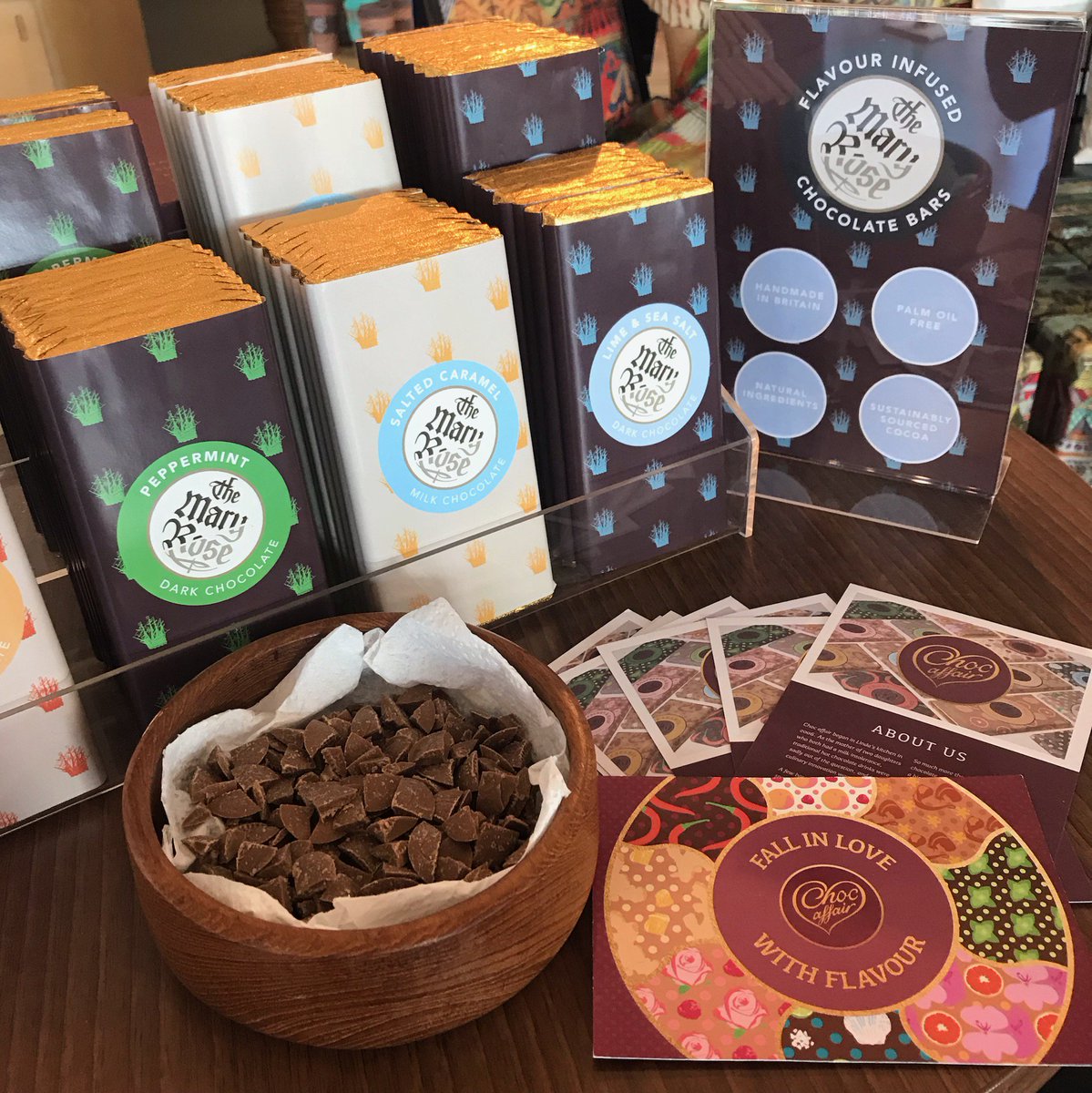 MaryRoseShop's tweet photo. As part of #museumshopsunday, we have chocolate tasting and an offer on our fantastic @ChocAffairUK bars.  Follow @MaryRoseShop on instagram @maryrosemuseumshop. https://t.co/KJuRk7Vh5K