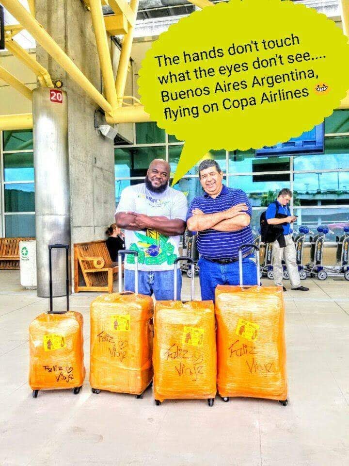 wrapnfly's tweet photo. Thanks for using our luggage wrapping service nice family flying back to Buenos Aires Argentina on Copa airlines thank you for flying out of the Orlando International Airport https://t.co/HDXNXc79lH