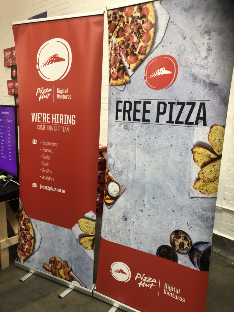 PizzaHutDV's tweet photo. #SMRnov18 #trumanbrewery #Stand79 #PHDV #Engineers #Node #React #Javascript #Techstartup FREE PIZZA 2PM &amp; 5PM today https://t.co/lpNMosjVR8
