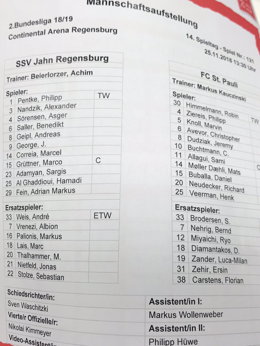 bscontent's tweet image. Aufstellungen #ssvfcs @BRsport