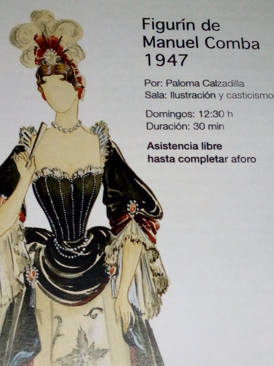 MuseodelTraje's tweet photo. Empieza la charla del #ModelodelMes dedicado al Figurín de #ManuelComba por Paloma Calzadilla https://t.co/Xwy4vsTntU