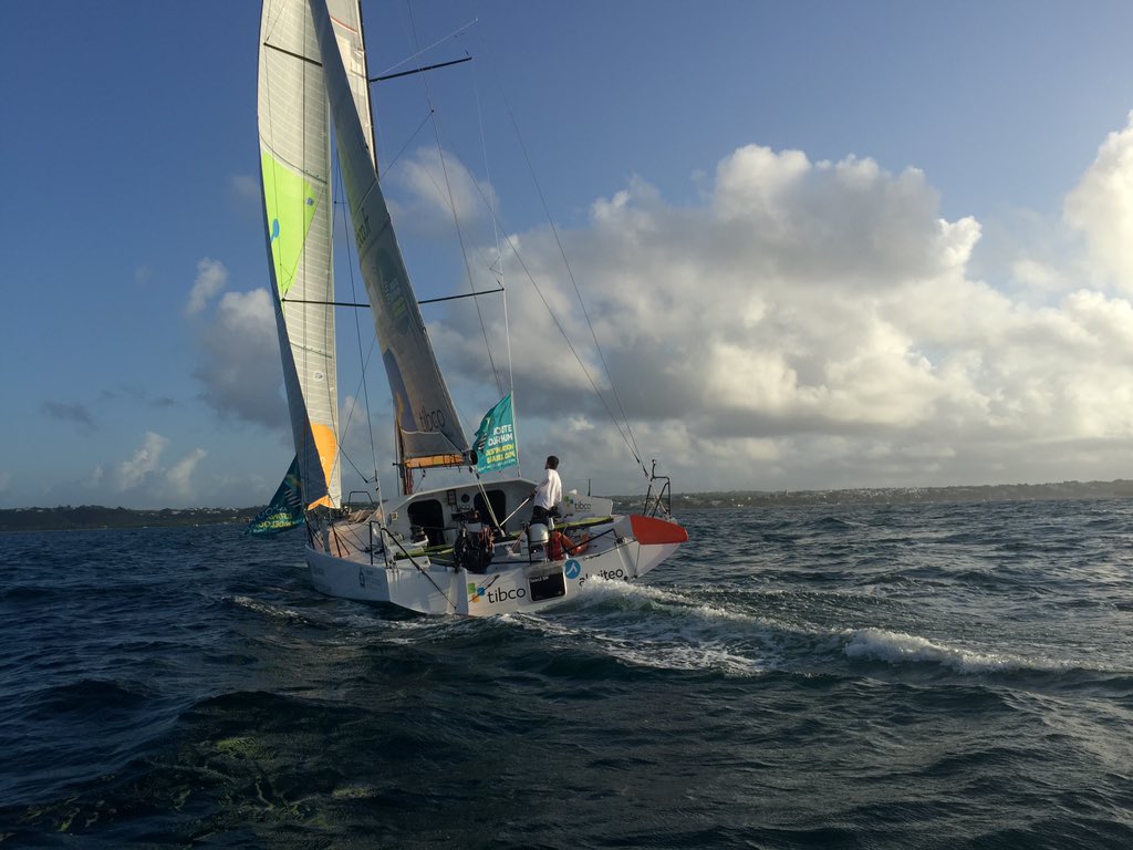 tibcoRDR's tweet photo. Très très fiers de notre #tibskipper qui vient de franchir la ligne d'arrivée avec brio ! #LesTibsAvecLoïc @routedurhum un ÉNORME BRAVO ! Et un grand MERCI pour cette aventure sur tu nous fais Vivre. https://t.co/kV3B6rUZch