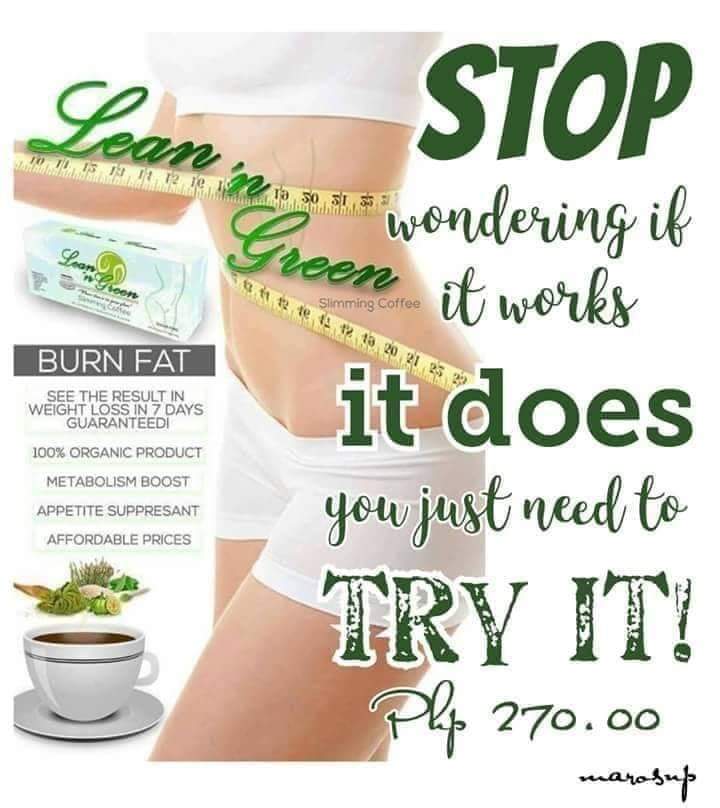 Lean n Green Coffee 
P270/ BOX/7sachets