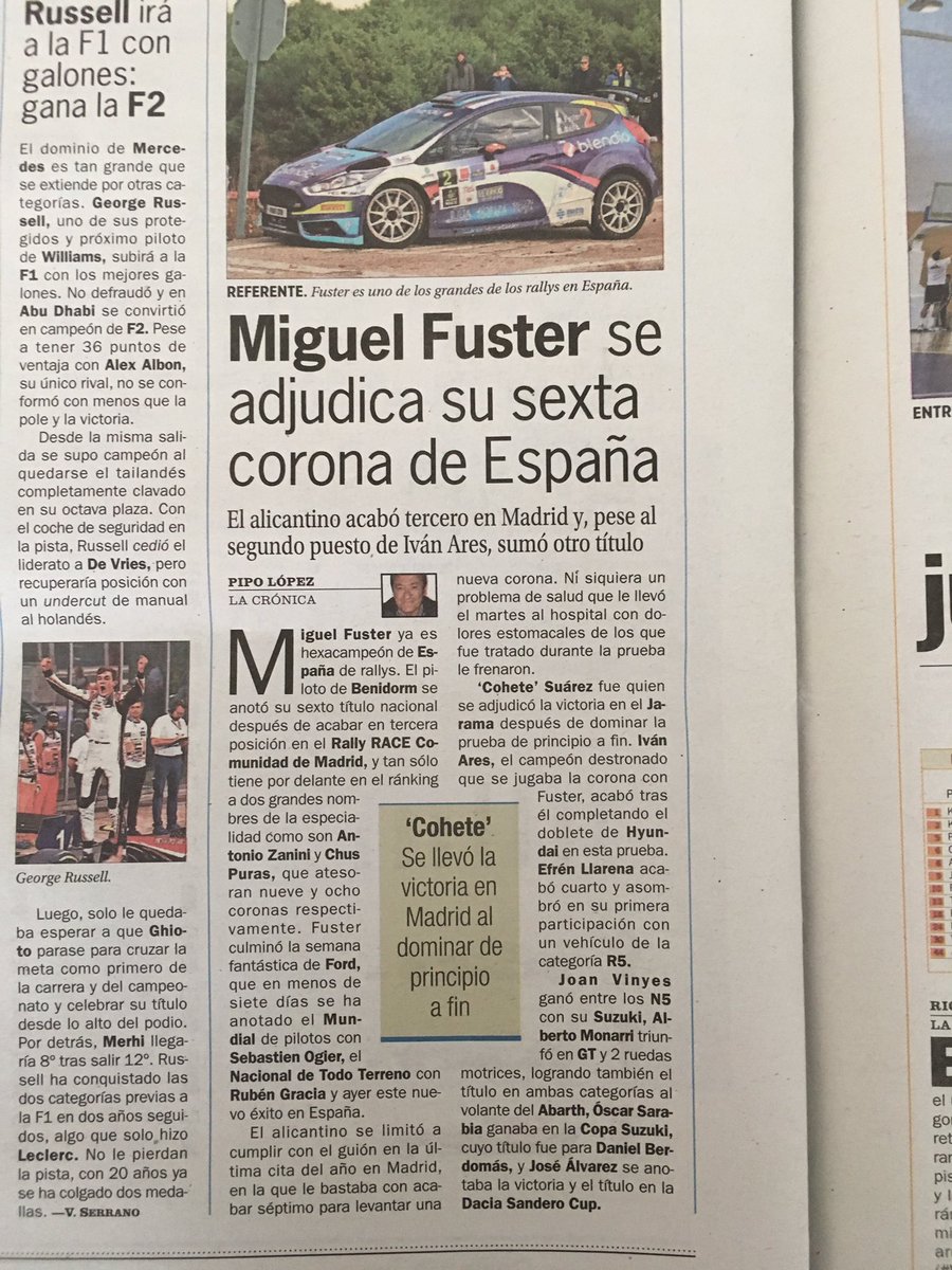Cunetas de Madrid, Ávila y Jarama, llenas de aficionados. Bonito duelo final por el título entre Fuster y Ares. Importantes marcas involucradas. Gran inscripción. Y sólo As lo refleja hoy en sus páginas. Orgulloso y triste al mismo tiempo