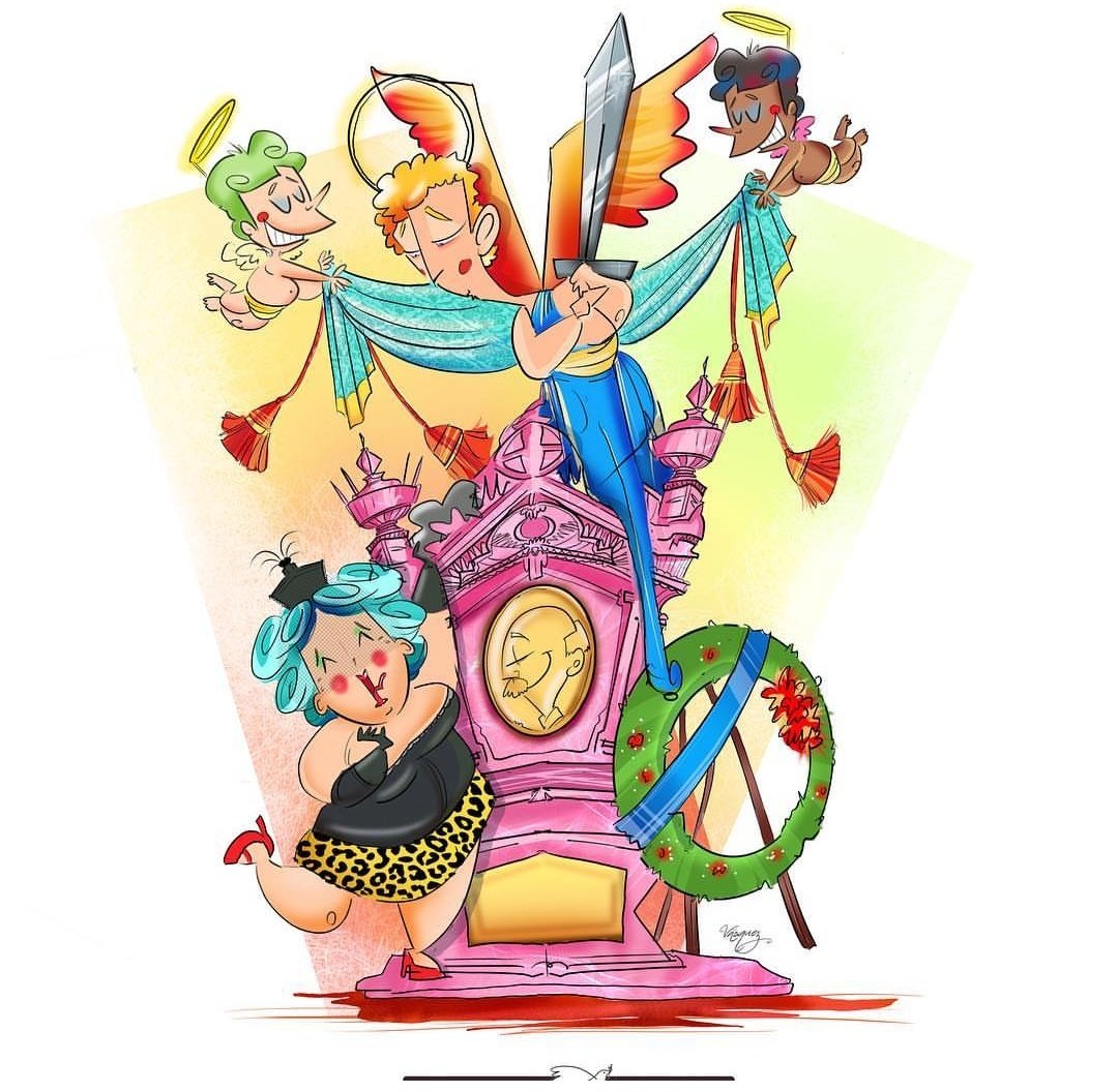 RealFalla's tweet image. Ayer desvelamos nuestros bocetos para 2019. Qui soc? de Sacabutxart nuestro monumento infantil. Monumento grande, Algo se muere en el alma, de Paco Borja. ¡Nuestros monumentos prometen y mucho! ¡Expectantes por verlos en nuestra plaza! #realfalla19  #vivalareal #fallas2019