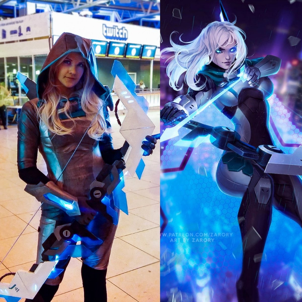 VicHofferson's tweet photo. Another one of my "Cosplay vs. Character" pics :D Project:Ashe from League of Legends ๐ฎ
The 4th cosplay I've ever made :D I made it for #DreamHack exactly 2 years ago :') I only had 10 days to make it and it was such a challenge ๐
#projectashe #cosplay #LeagueOfLegends https://t.co/oLyKNsVC4p