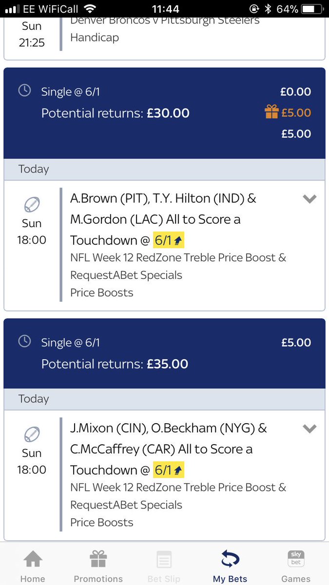 That time of week again, backing both priceboosts on the anytime touchdown market. Especially like the top one #SundayNightFootball #NFL