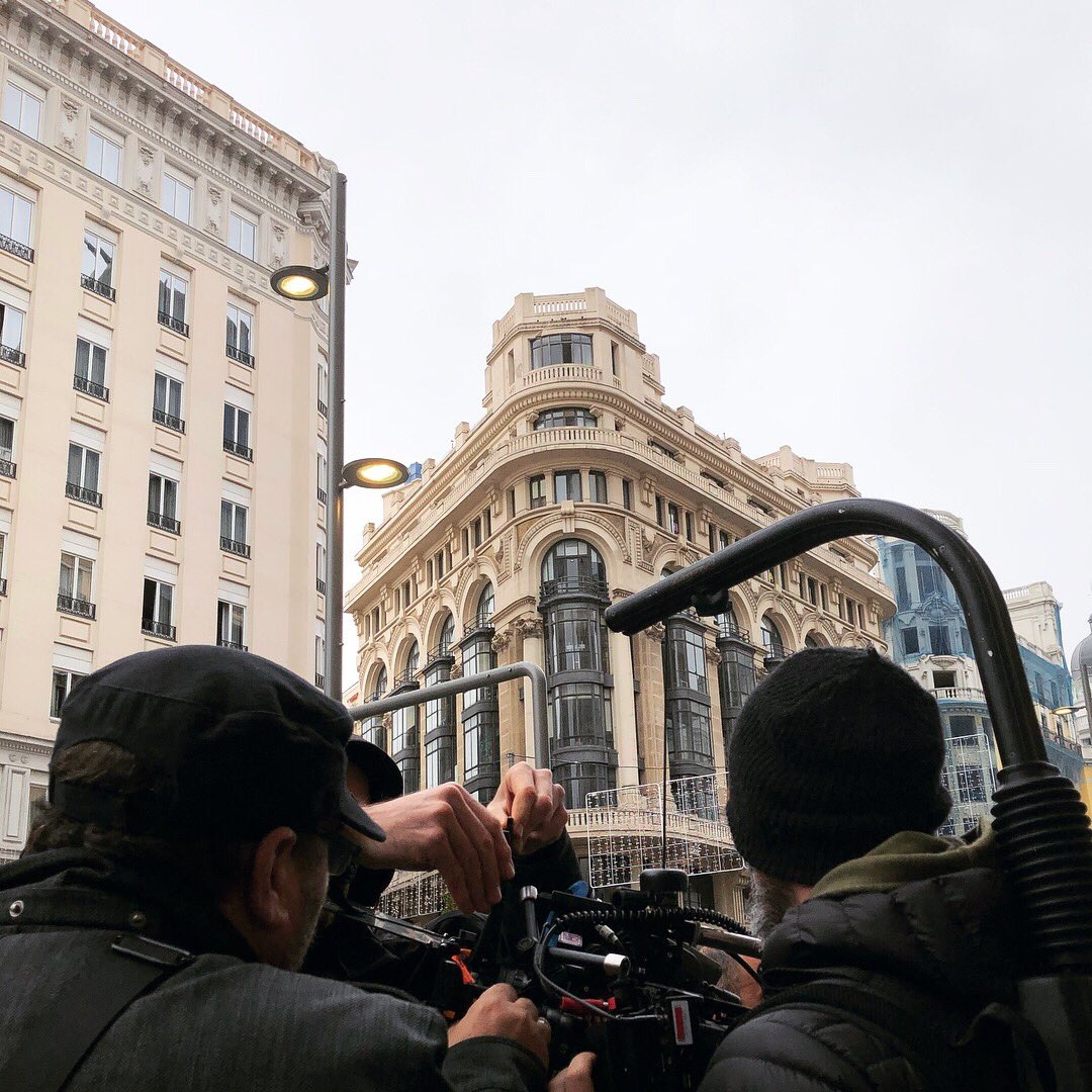 TheGangSpain's tweet photo. Wonderful set for this Sunday morning.
#weareyourgang
#shooting 
#granvia 
#madrid https://t.co/aVWIHLVmss