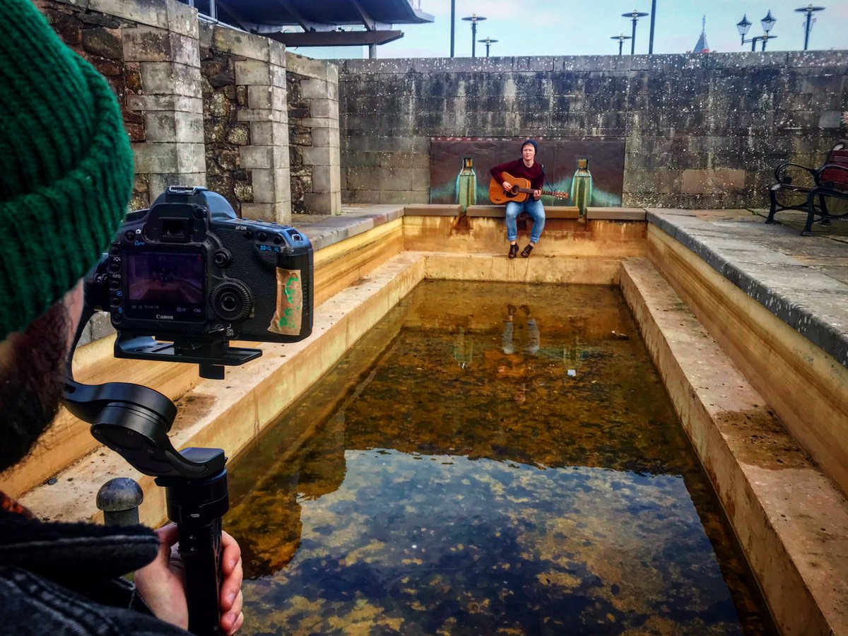 jamie_fletcher's tweet photo. Filming in Cardiff Bay this morning. So glad the weather is alright. Some gorgeous shots of Amo the Fox performing one of their songs Everything’s Mine which will form part of the beginning of our new @mygenderation film Watch Me Exist. #trans #nonbinary #film #watchmeexist https://t.co/6J4UCmeeCP