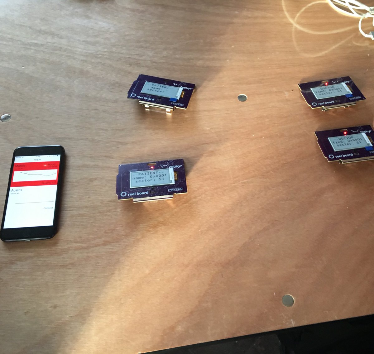 spoussa's tweet photo. Amazing demos on Intel #Junction2018 challenge. Great innovations and use of Bluetooth Mesh. Selecting the winner was a tough call. ⁦@IntelSoftware⁩ ⁦@ZephyrIoT⁩ https://t.co/8ik9WIPo4j