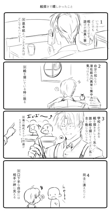 #いいねの数だけ絵描きで嬉しかったことを載せる
1~10まで
※代理:長谷部
有難う御座いました!
昔から絵を描いているときが、至福の時間でした。
想像も好きで、それを出すことが出来るのが本当に感謝しかありません
有難う御座いました‼⊂⌒~⊃。Д。)⊃ 