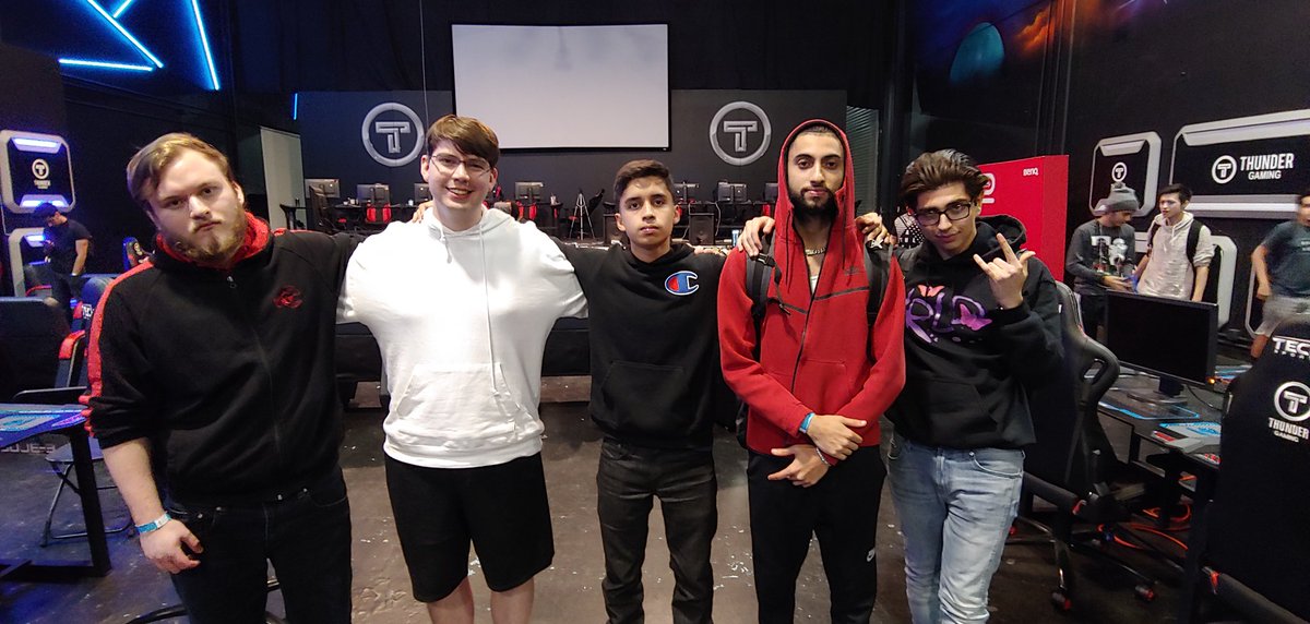SoCal_eSport's tweet photo. Congrats to @ForfeitGamingGG for taking first place at OTS S2.1!  Roster : @VloneFrosty @SStoried @DraMa424 @9Return @OnyxYRN 

Shout outs to the continued support from SoCals return players and the newcomers alike. Hope you all had a good time. Long night but we made it through. https://t.co/sg8au03MjM
