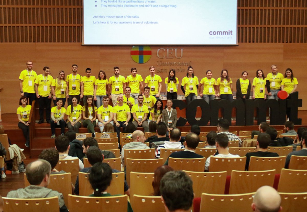 commitconf's tweet photo. Os dejamos algunos momentos en imágenes de la clausura de #commitconf sin cansarnos de agradecer a todos los asistentes, comunidades, patrocinadores, voluntarios... el enorme apoyo que han hecho posible el éxito de esta edición 👏👏👏👏 https://t.co/sPp44YiMoY