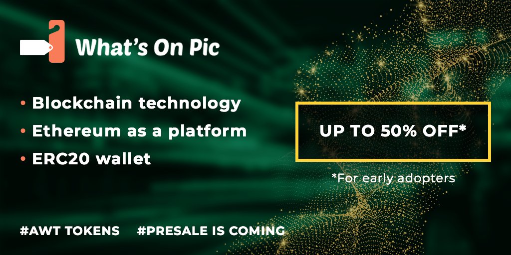 WhatsOnPic's tweet photo. Pre-Sale starts in a few hours!
Join our first adopters who will get up to 50% discount!
https://t.co/VtEnihges0

#blockchain #technology #technews #ico #presale #crypto #cryptocurrency #ethereum #altcoin #AWT #whatsonpic https://t.co/cAzU7AjJVB