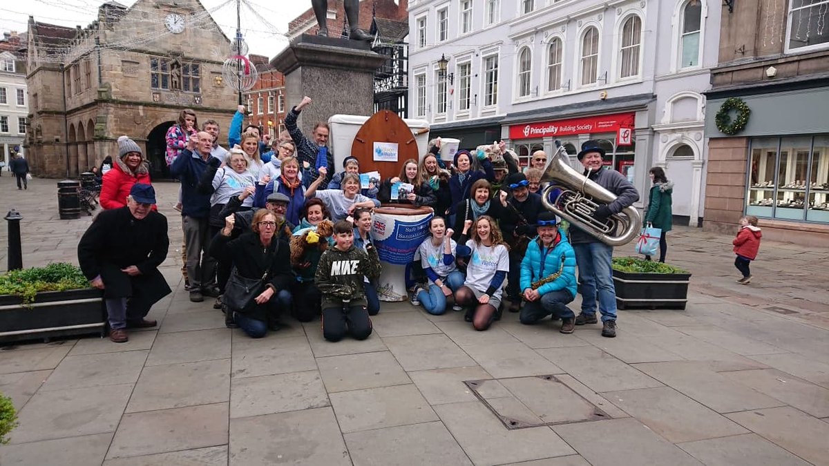 VillageWater's tweet photo. #Shrewsbury, you’ve done us proud! Huge thanks to everyone who just joined our #FlushMob. What a great way to kick off our #SafeWaterandSanitationforAll appeal. Give before 26th February & your donation to will be doubled by the UK government https://t.co/7E9XwSIIb8 @DFID_UK https://t.co/SOKTiV1SMK