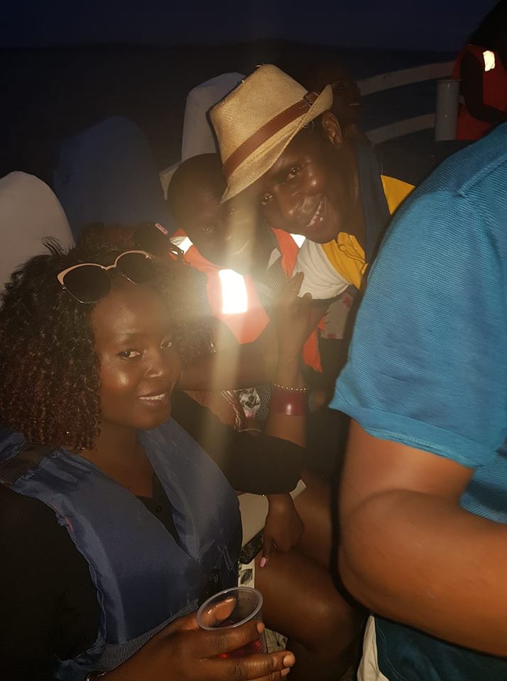 NakyagabaJ's tweet photo. PHOTO: Singer Irene Namubiru and Prince David Wasajja while still on the boat before it capsized https://t.co/Rq4KIOJ6dy https://t.co/4UlgXffhpD