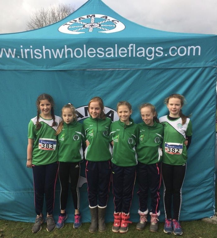 A huge well done to <a href="/TuamAC/">Tuam Athletic Club</a> U12 Cross Country team who ran brilliantly to win the bronze medals at the <a href="/irishathletics/">Athletics Ireland</a> Cross Country Championships at Sports Campus Ireland today. Team Myah Gallagher, Eva Burke, Aoibhinn Reddington, Danielle Moynihan, Abbi McGrath, Saoirse Hunter