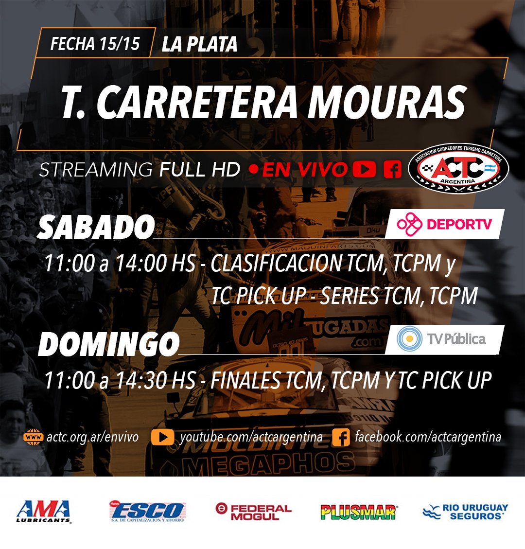 ⏰De 11 a 14.30hs no te podés perder, por <a href="/TV_Publica/">TVP</a>, las definiciones del #TCMouras y #TCPickUp 🏆