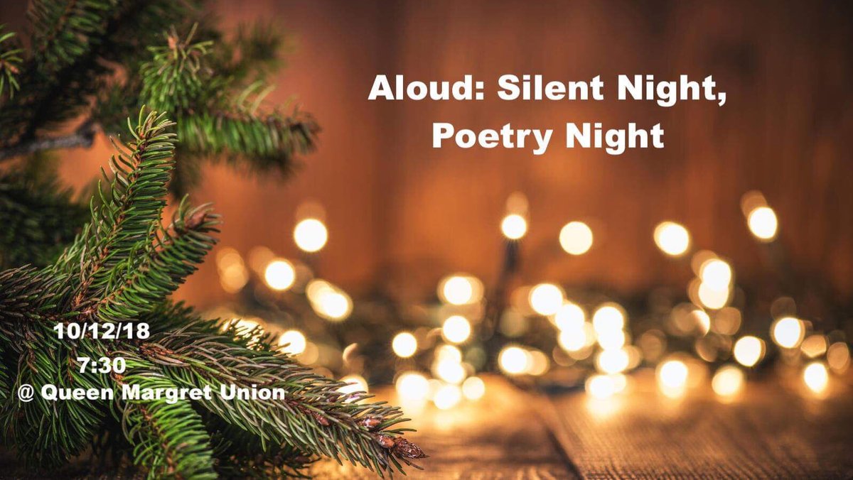 Aloud_QMU's tweet photo. We’re aware of the irony of calling an open mic silent night just appreciate the pun folks and get into the Christmas spirit!! https://t.co/NFqQoSG1fb https://t.co/GbdZuFkdsK