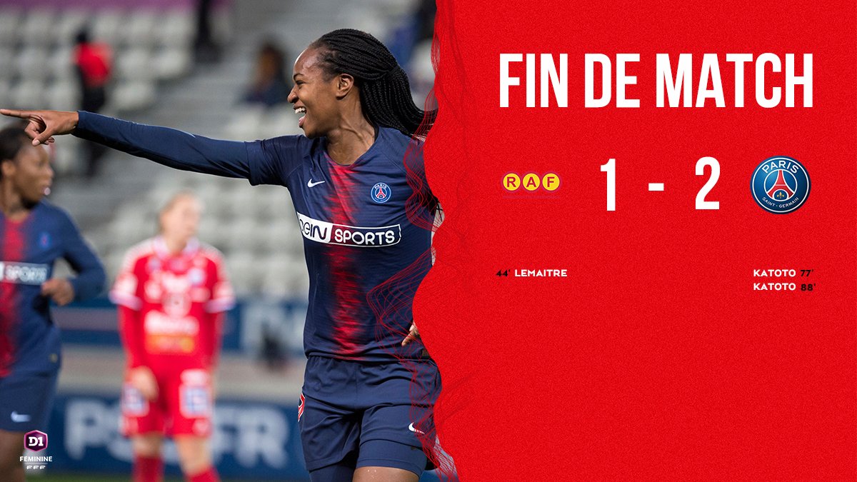Une histoire de penalties !
Rodez Aveyron Football 1️⃣ - 2️⃣  Paris Saint-Germain
⚽️⚽️ Marie Katoto 77' &amp; 88'

#RAFPSG

🔴🔵 #AllezParis