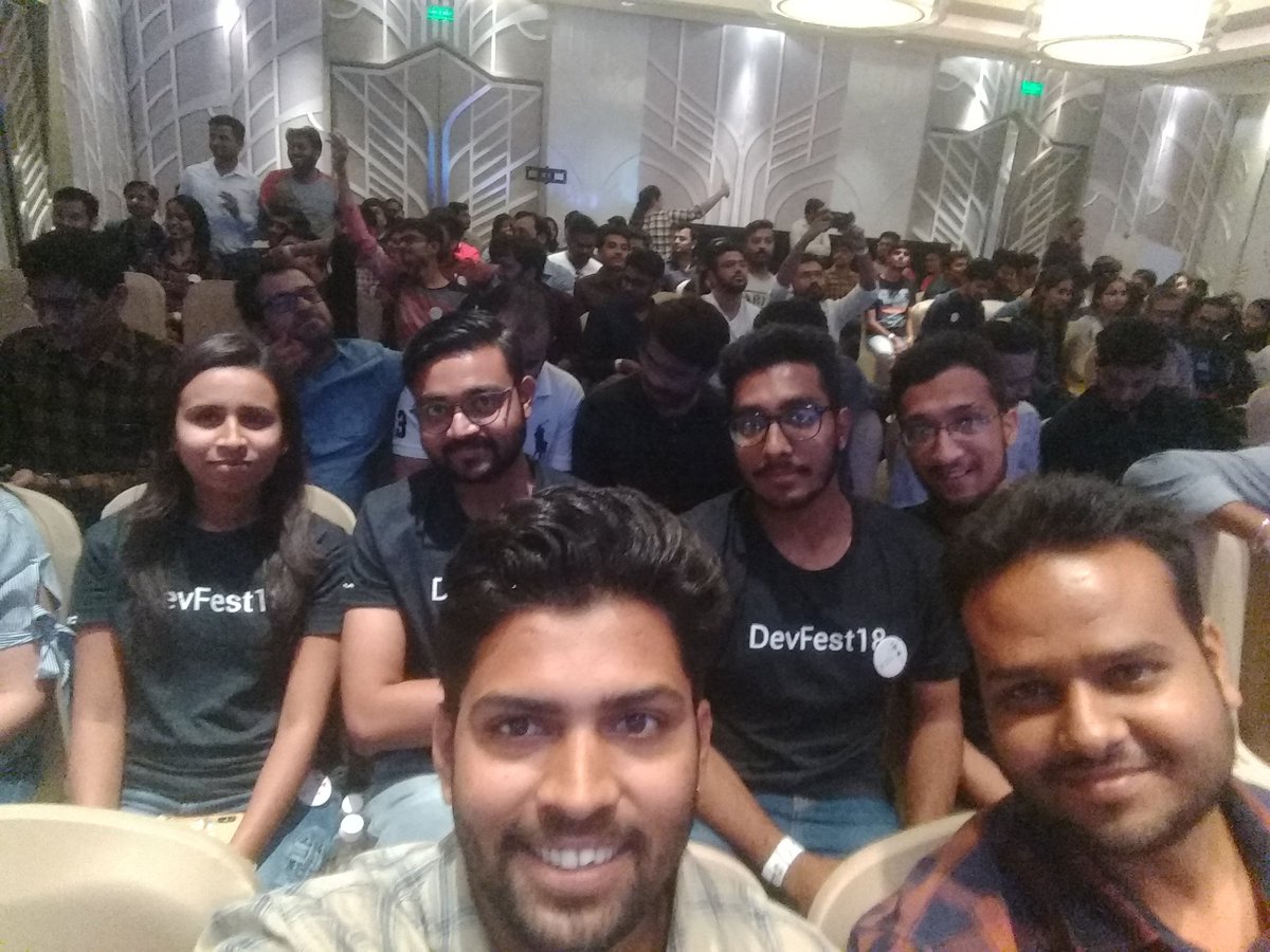 Mahakrishan21's tweet photo. Awesome event with 
@jashank101 @ronak_ukani @BurhanSaykal @deeprathod @freny_christian at @GDGAhmedabad

Thanks a lot @pareshmayani for motivation and such a valuable knowledge.

#DevFest18 #DevFestAHM https://t.co/t9gta4q5oa