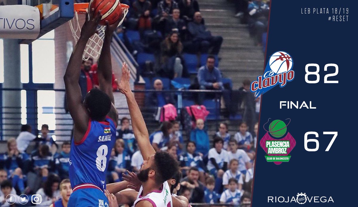 CBCLAVIJO's tweet photo. FINAL | El @bodegariojavega se rehace y tumba a Plasencia tras una semana muy difícil. ENORME equipo 👏🏼👏🏼

@Saintel_11 18+8
@noguerator 15+4+4

#Reset👣 https://t.co/fiTKggmfXW