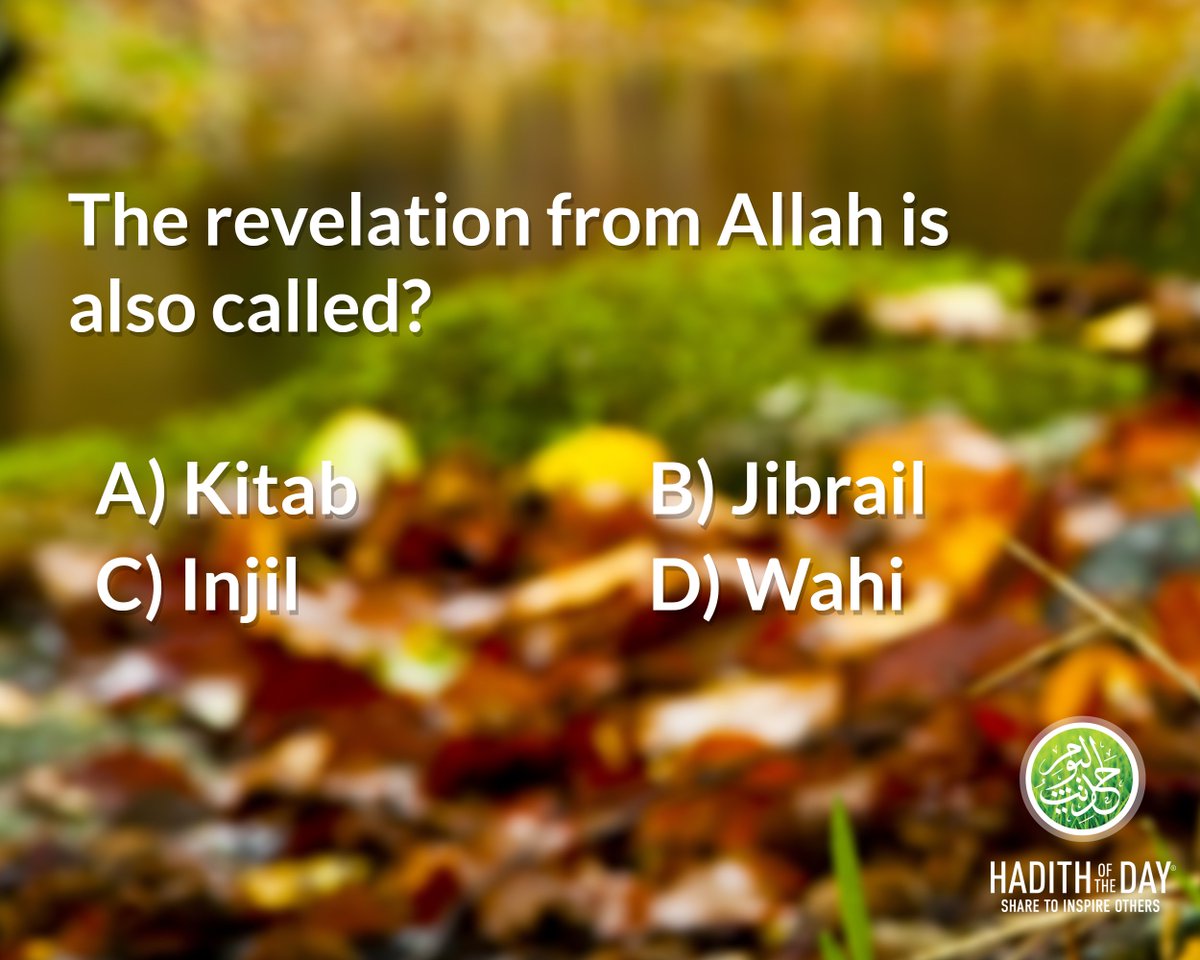 Hadithoftheday's tweet photo. *HOTD Quiz Time*

Who can guess right? https://t.co/ff032mq5dN