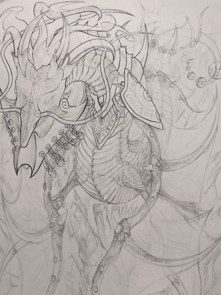 完成させるにはまだまだ時間と労力を食い潰しに襲いかかってくる龍の絵? 