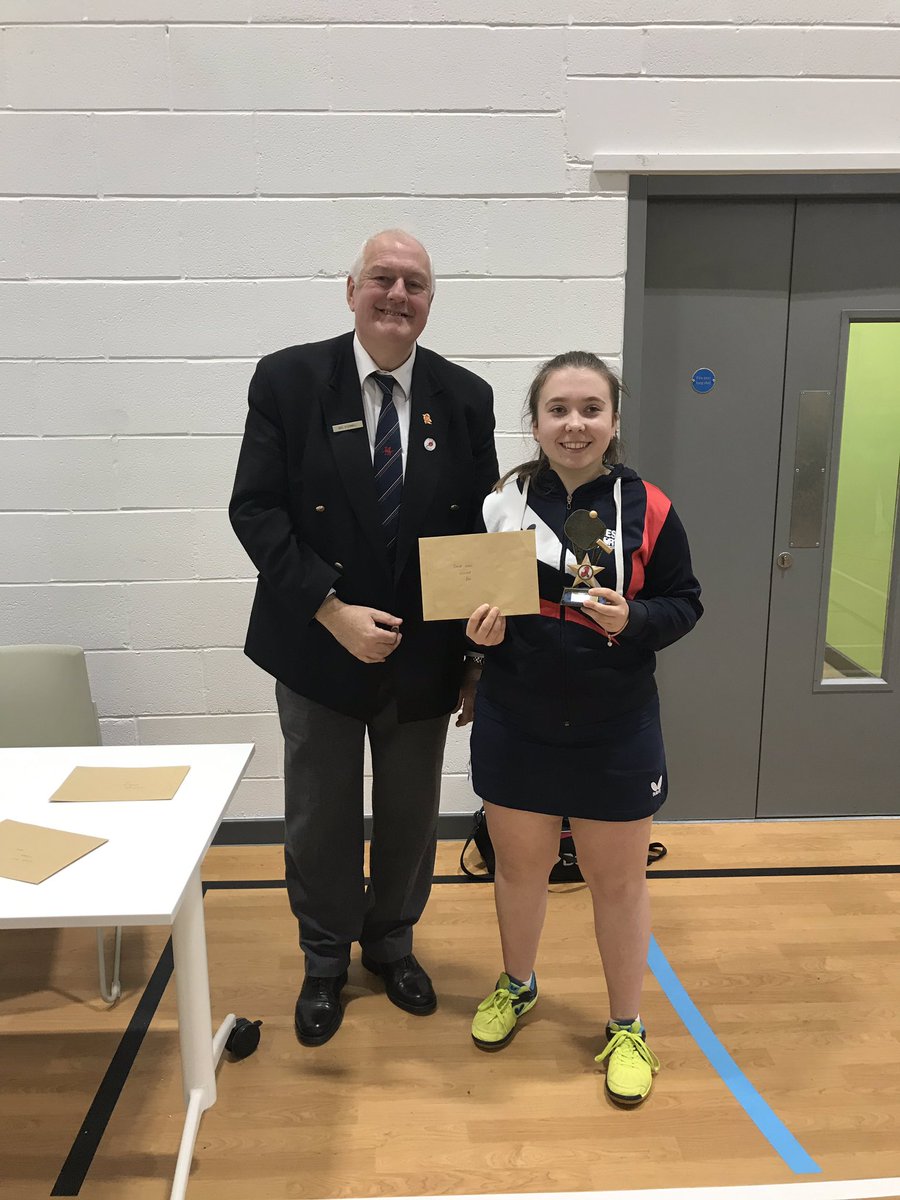 StMellonsTTC's tweet photo. St.Mellons Junior and Cadet Open. Junior Girls Winner @Beth_Rich2002 @walesTT https://t.co/qx3i9Nzz41