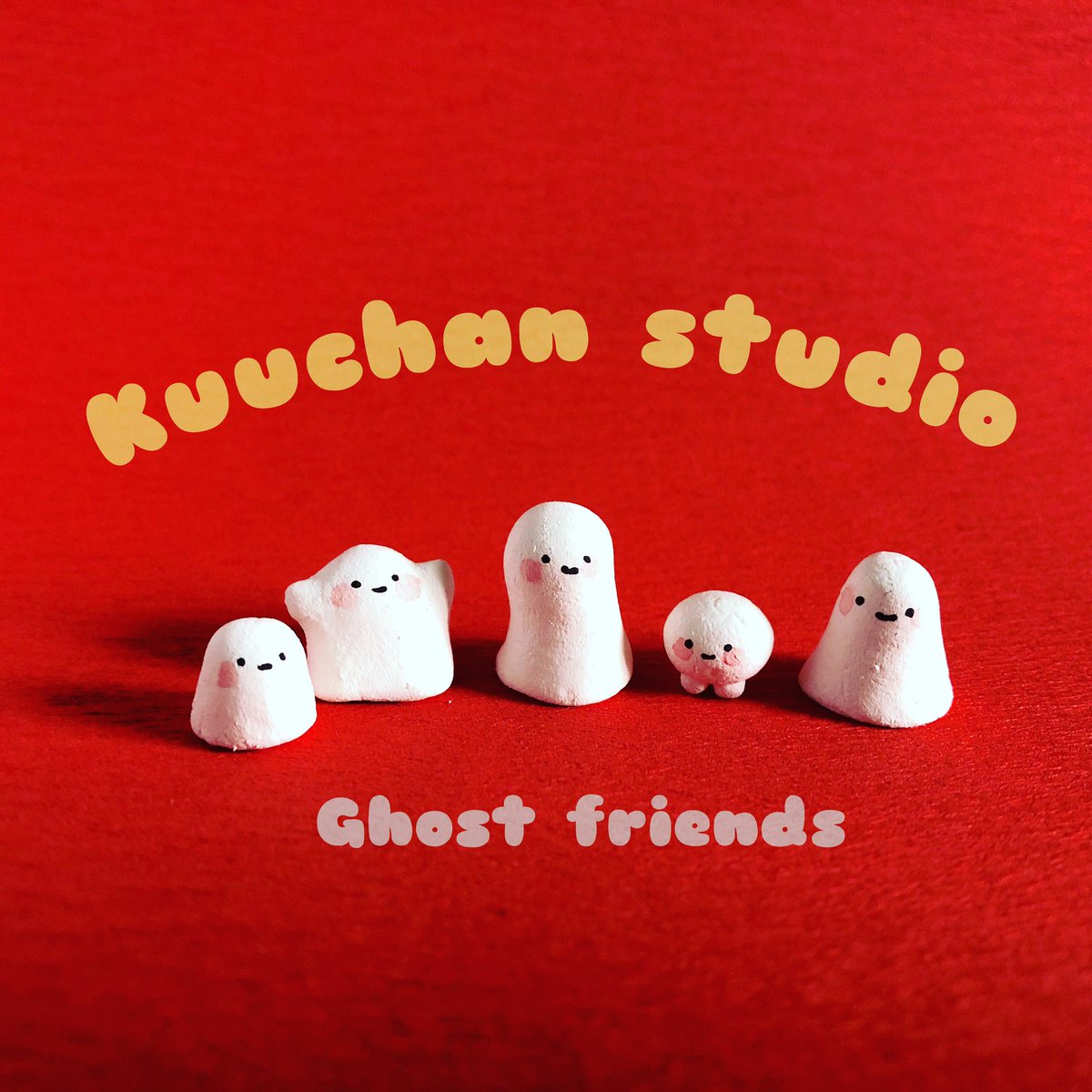 おばけちゃんず👻 #豆人形 #粘土細工