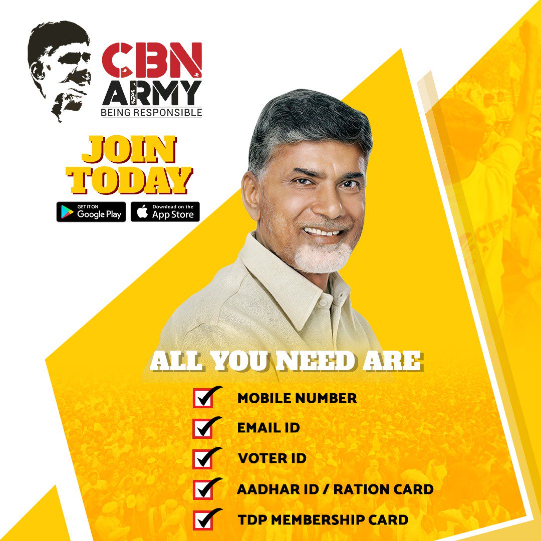 TDPPolitburo's tweet photo. #Join_Today
#CBN_ARMY
@tdptrending @tdpbrahmam @tdpgaddam @Nanda_Dasari @tdpaashrith @CBN_ARMY
Open link to download the app on Playstore
๐๐๐๐
https://t.co/yqvQLAwILz https://t.co/OOJ3yseWMo