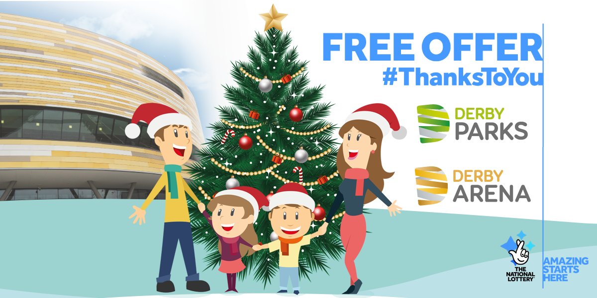 From 3 to 9 December, we are opening our doors for free at <a href="/derby_arena/">Derby Arena</a> for certain activities and also offering FREE goody bags at #FamFest18 in #MarkeatonPark on the 8 &amp; 9 December as a #ThanksToYou with @heritagelottery to #NationalLottery players

inderby.org.uk/about/news/nat…