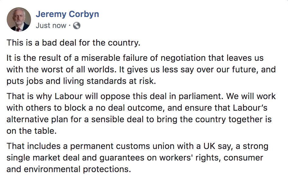 This is a bad deal for the country and Labour will oppose it in Parliament.