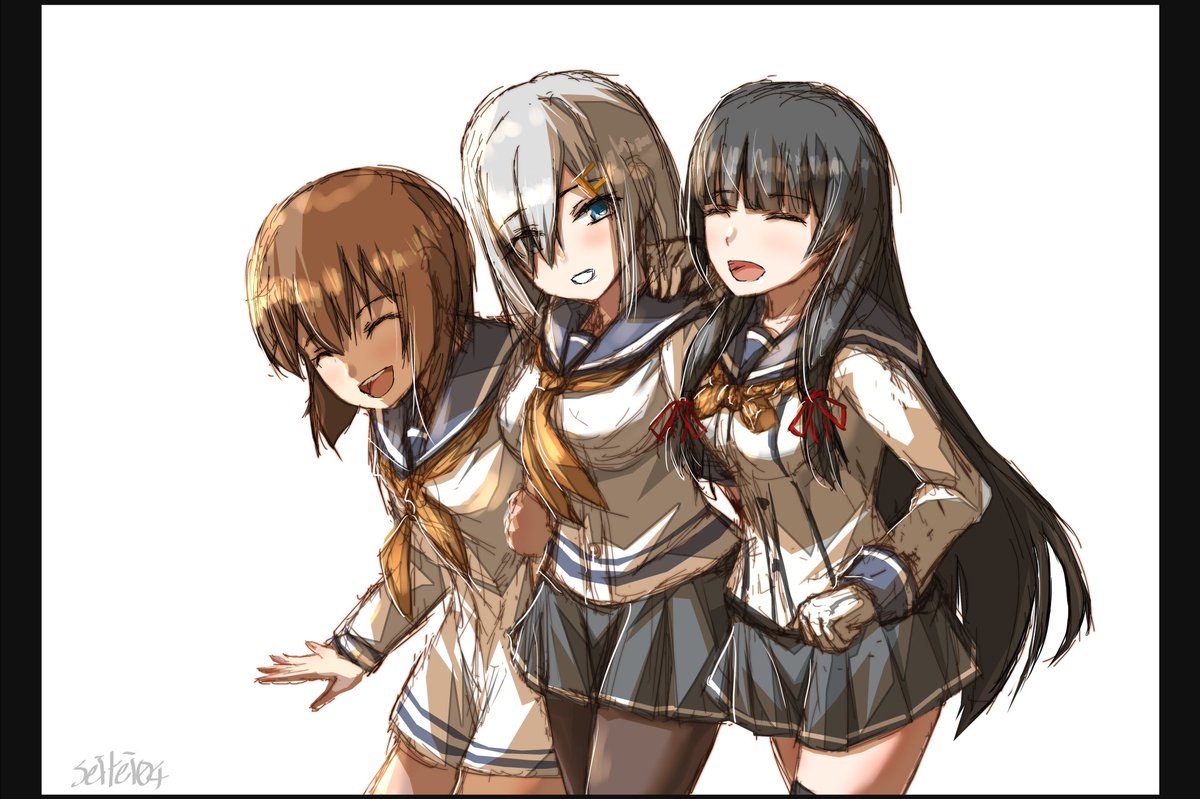 第十七駆逐隊にて
#艦これ版真剣お絵描き60分一本勝負_20181125
#艦これ版深夜の真剣お絵描き60分一本勝負
#浜風生誕祭2018 #浜風進水日