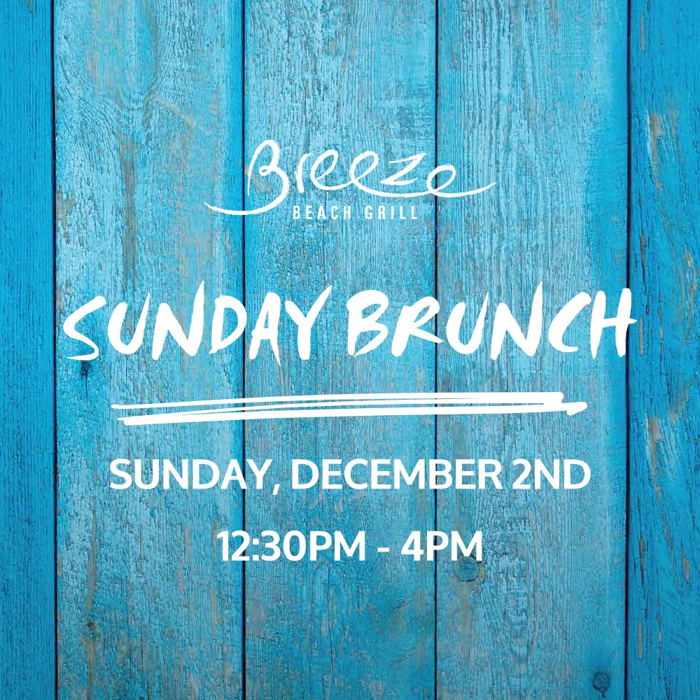Get ready to brunch the Breeze way this long weekend. Join us for an exclusive Sunday Brunch with unlimited food and drinks, live entertainment and cooking stations by the beach on Sunday, 2nd December from 12.30pm - 4pm at Breeze Beach Grill. Happy Hour to follow.